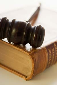 Gavel and book